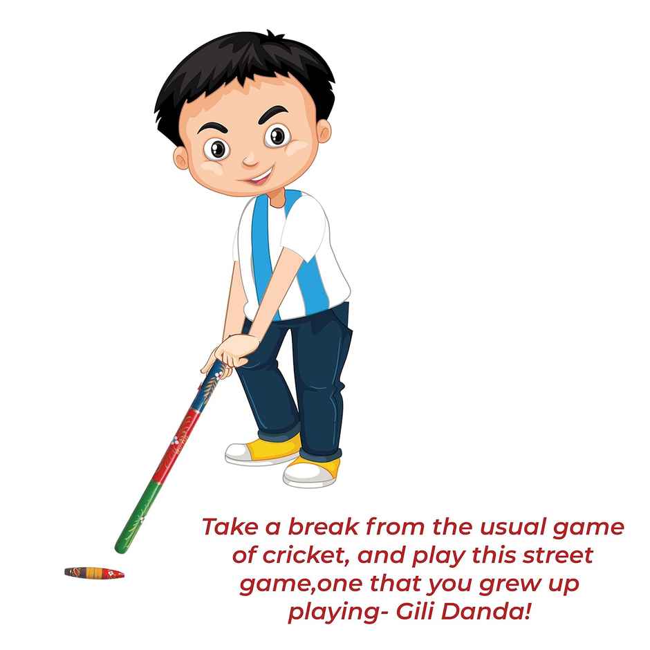 Desi Toys Gilli Danda Set - Traditional Outdoor Game for Children